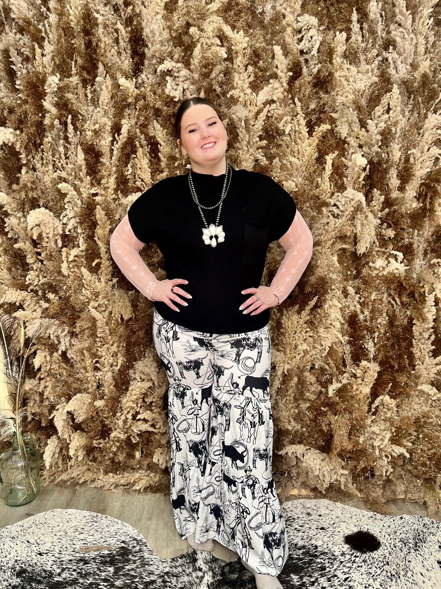 The Lasso Your Longhorn Tiered Ruffle Pants