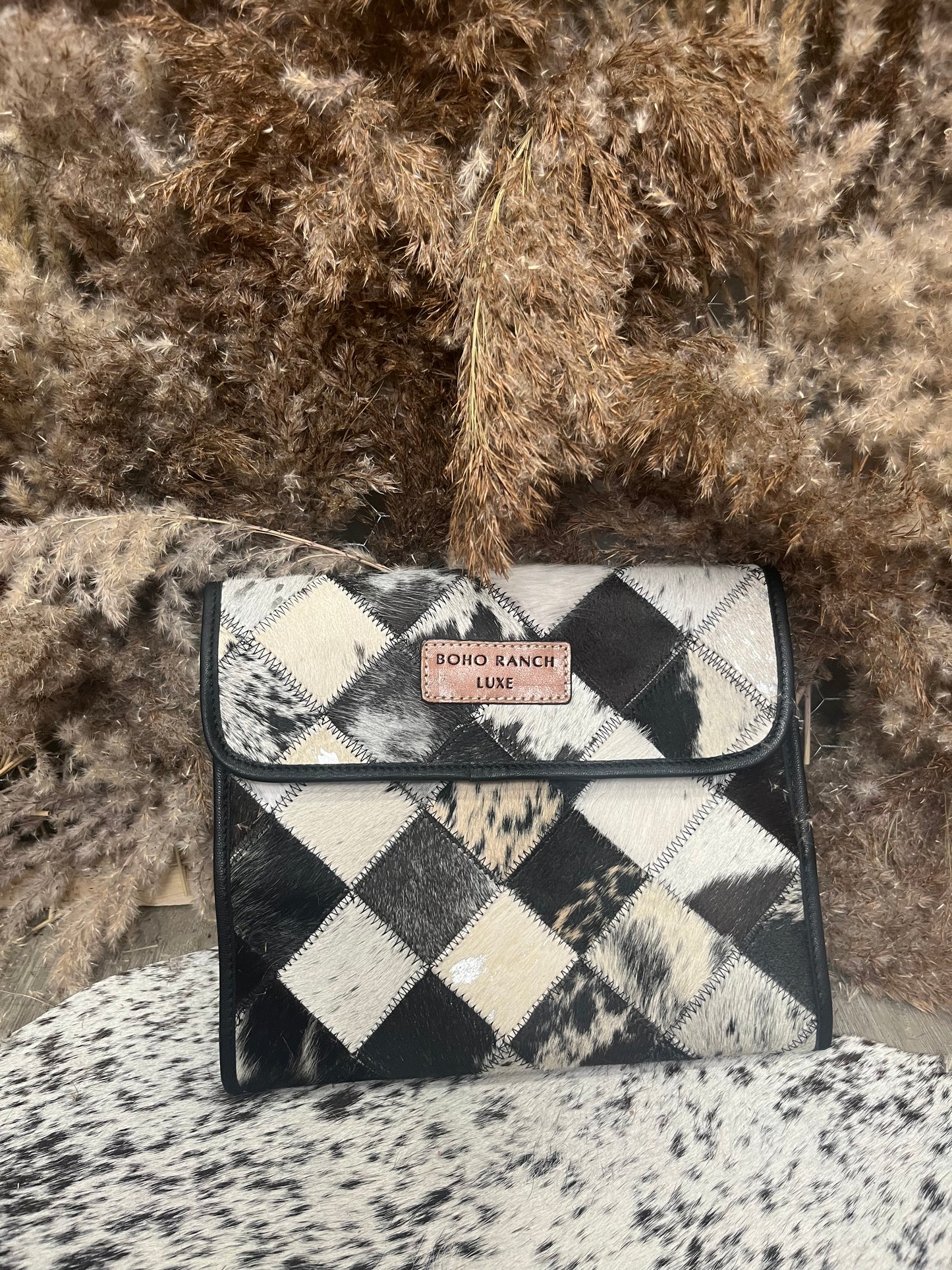 The Boho Foldable Cowhide Travel Case