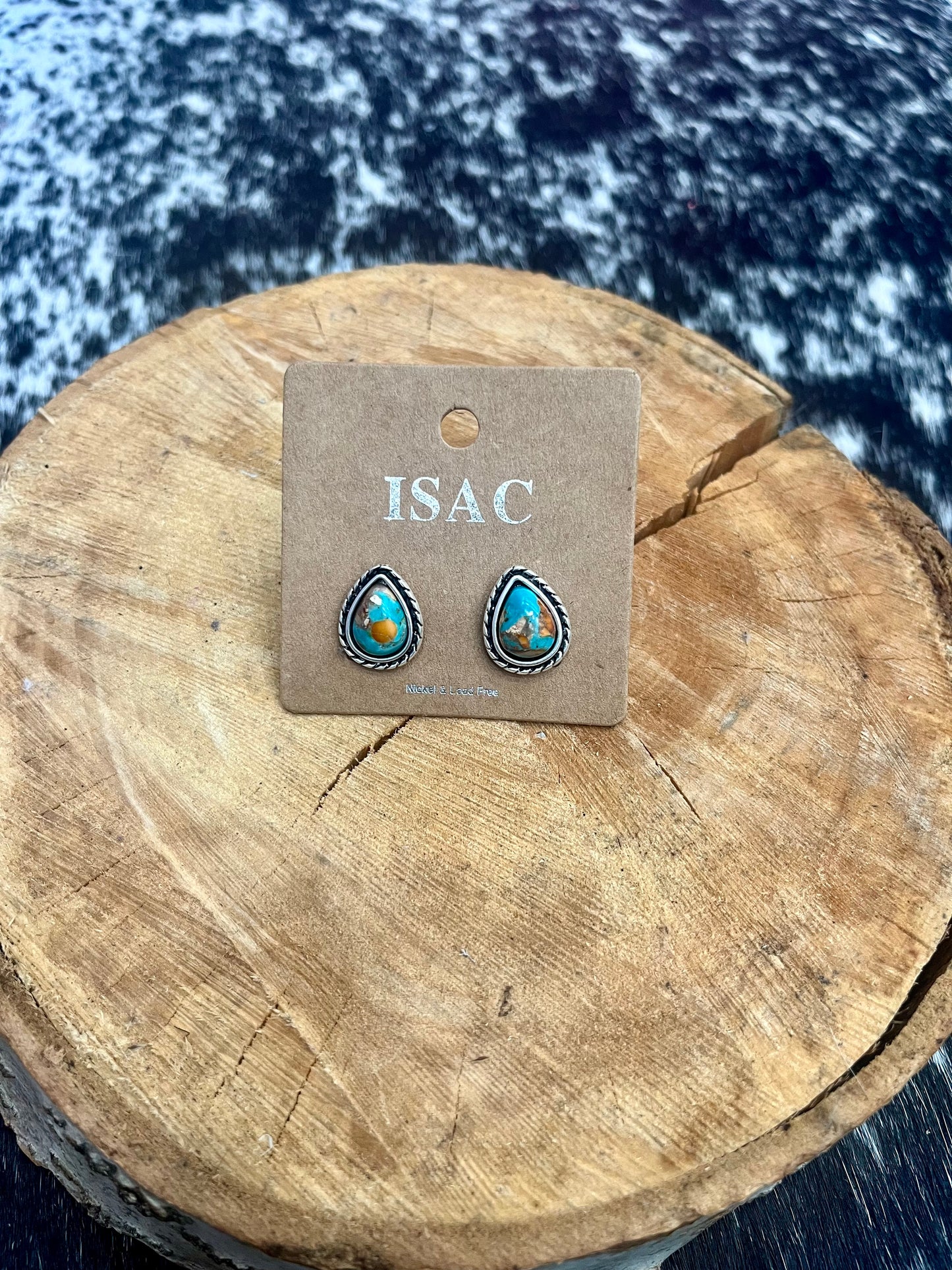 13mm Drop Gemstone Stud Earrings