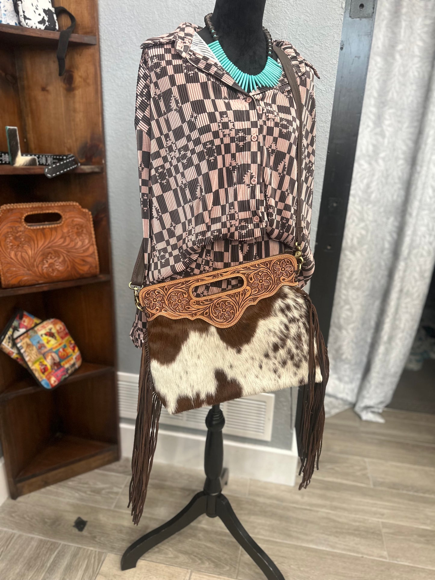 The Maggie Cowhide Purse