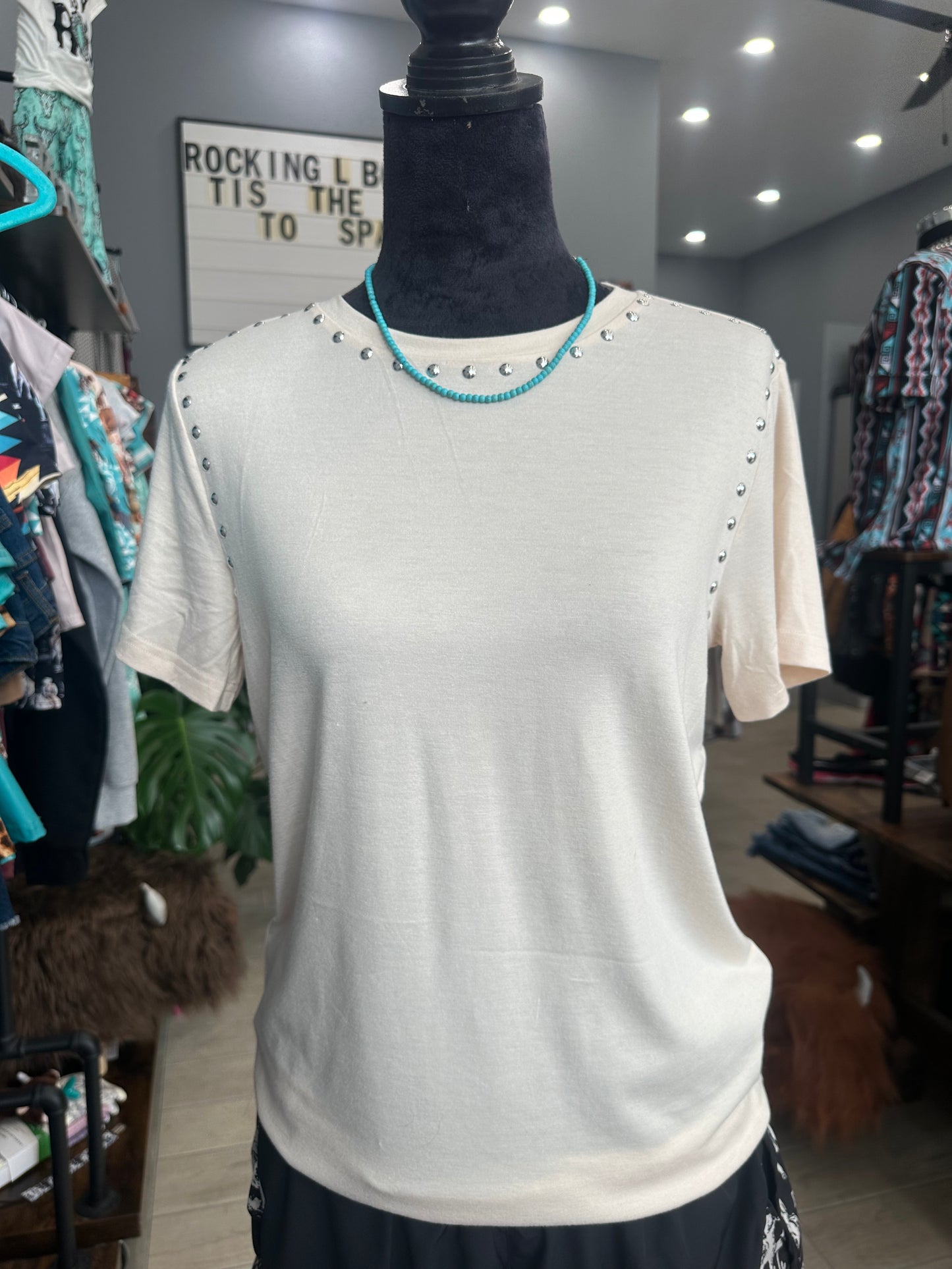 The Faux Turquoise Bead Necklace