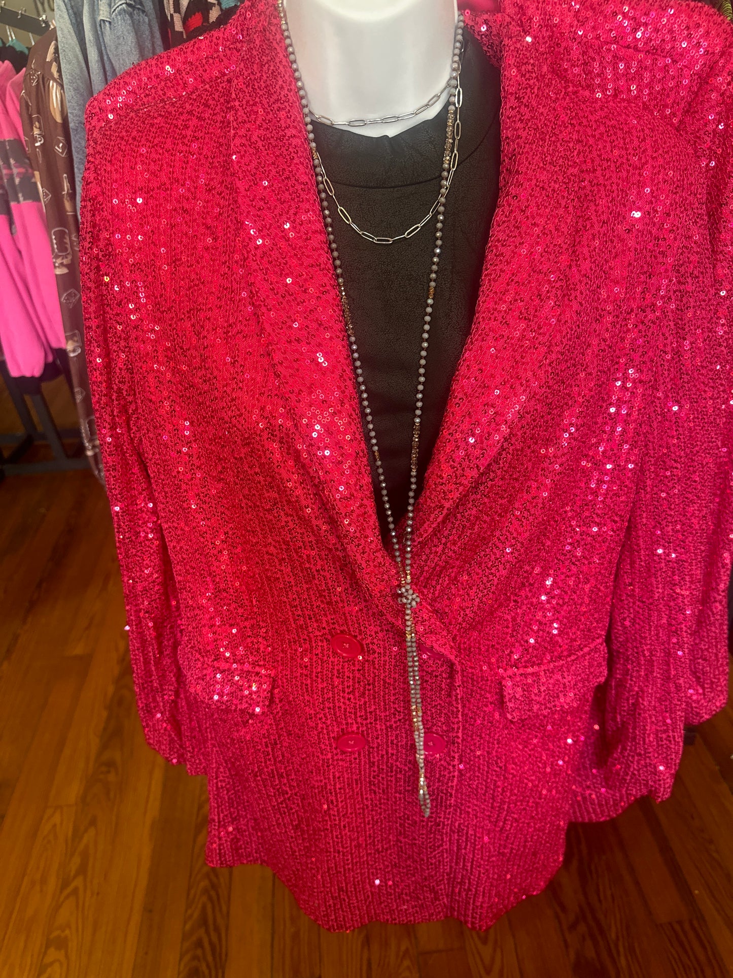 Small Multicolor Grey Crystal Bead Necklace