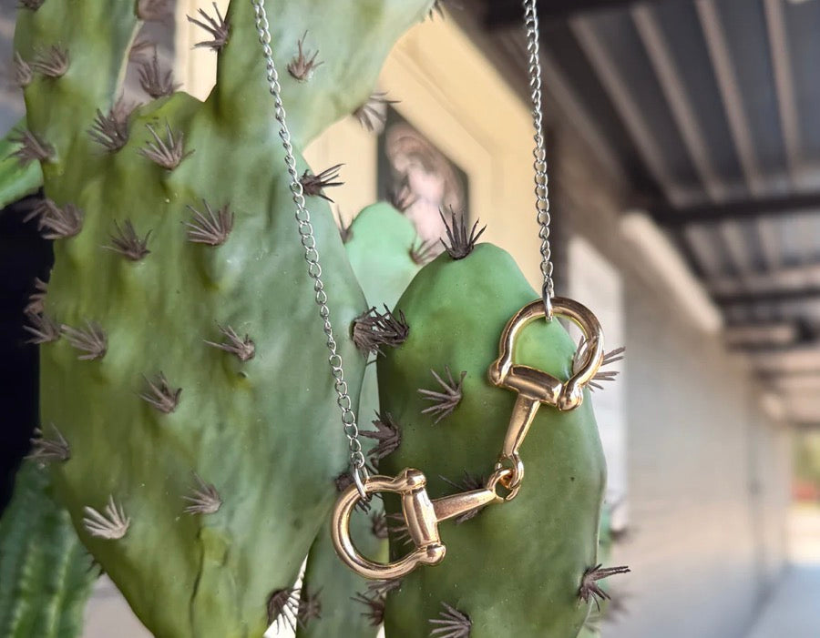 Hey Cowboy Necklace in Gold