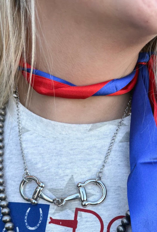 Hey Cowboy Necklace in Silver