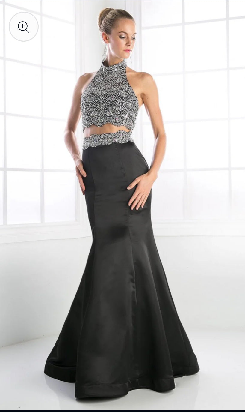 Beaded Halter Gown