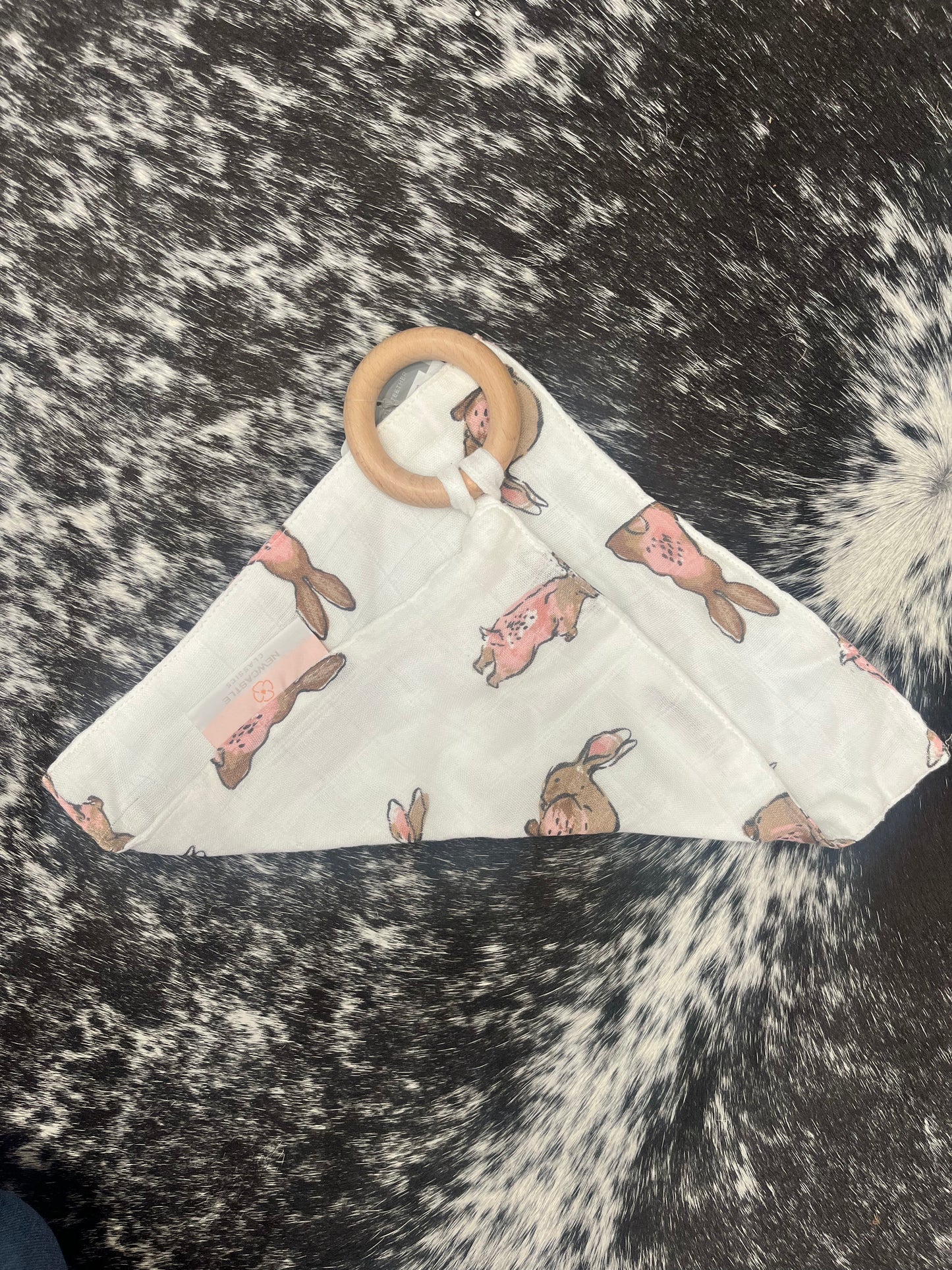 Newcastle Powder Pink Bunnies Teether