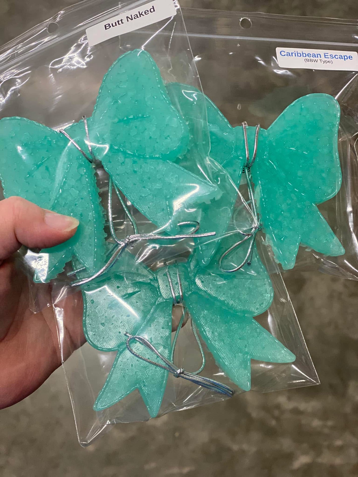 Turquoise Bow Car Freshies