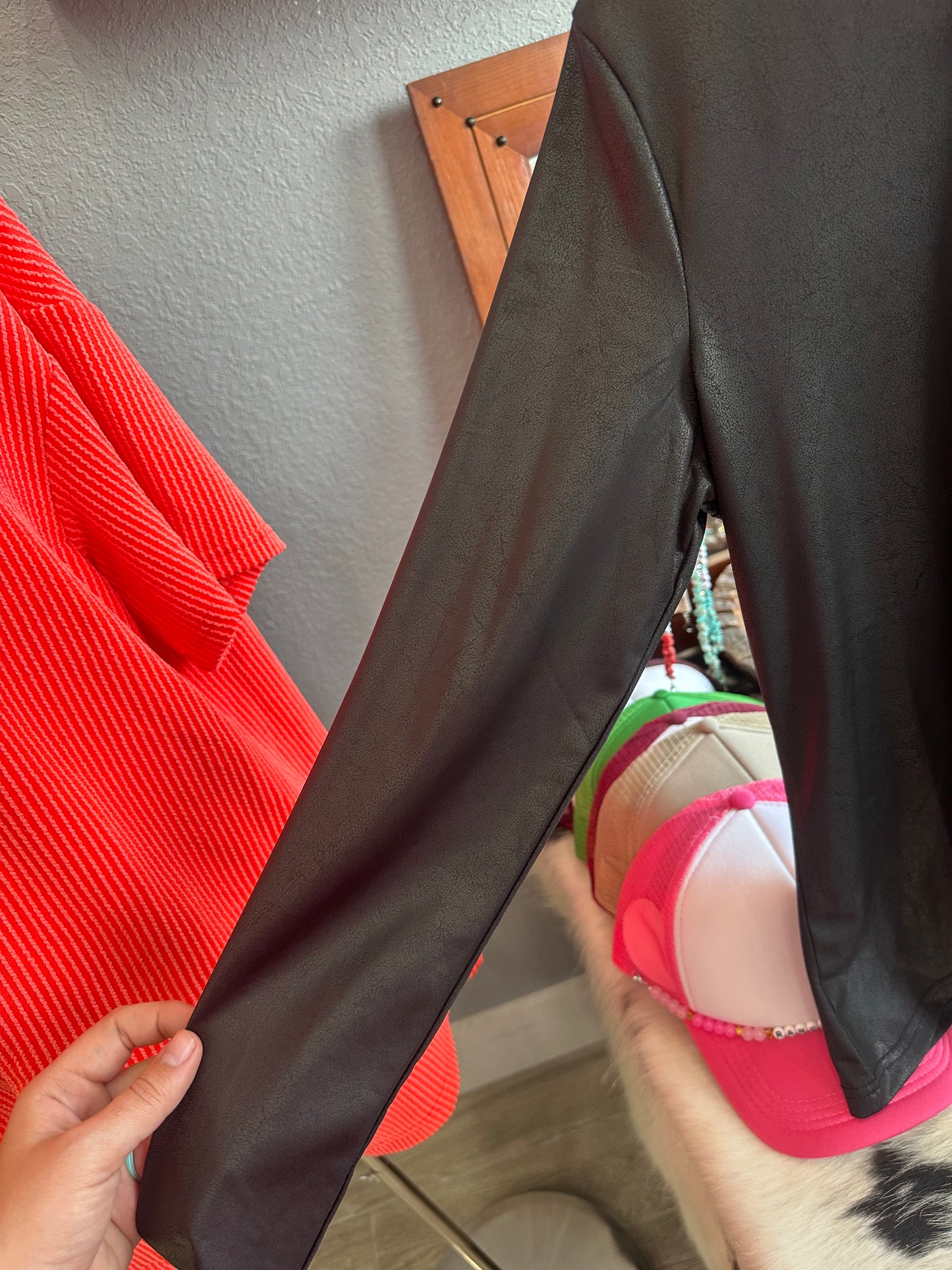 Leddy Leather Long Sleeve