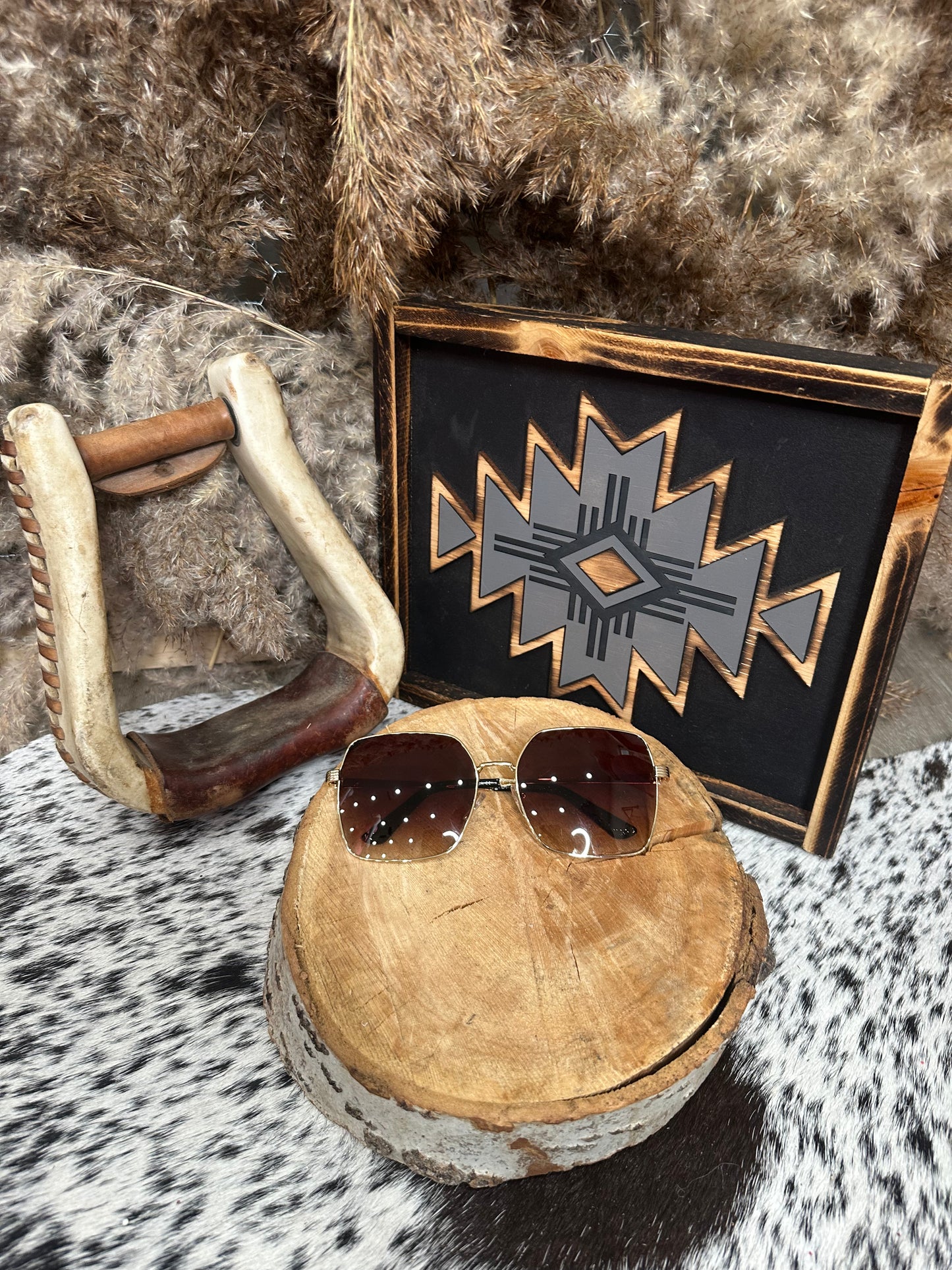 The Square Metal Frame Sunglasses