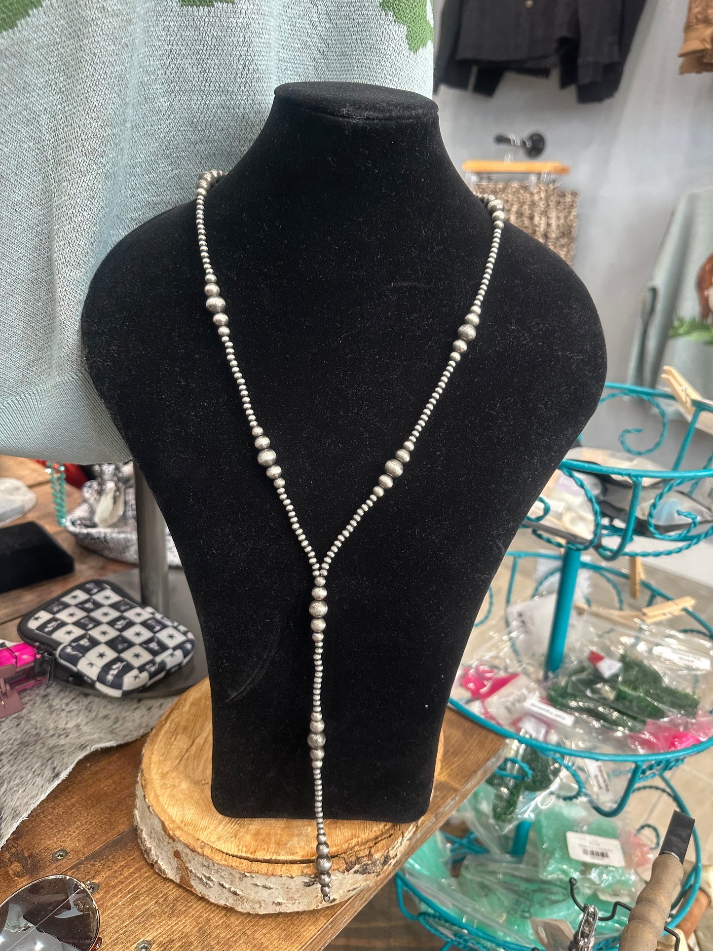 30" Faux Navajo Bead Y Necklace