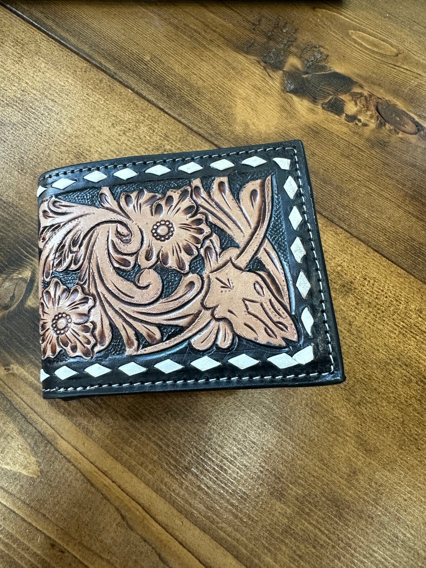The Buck Stitch and Tooled Mens Wallet