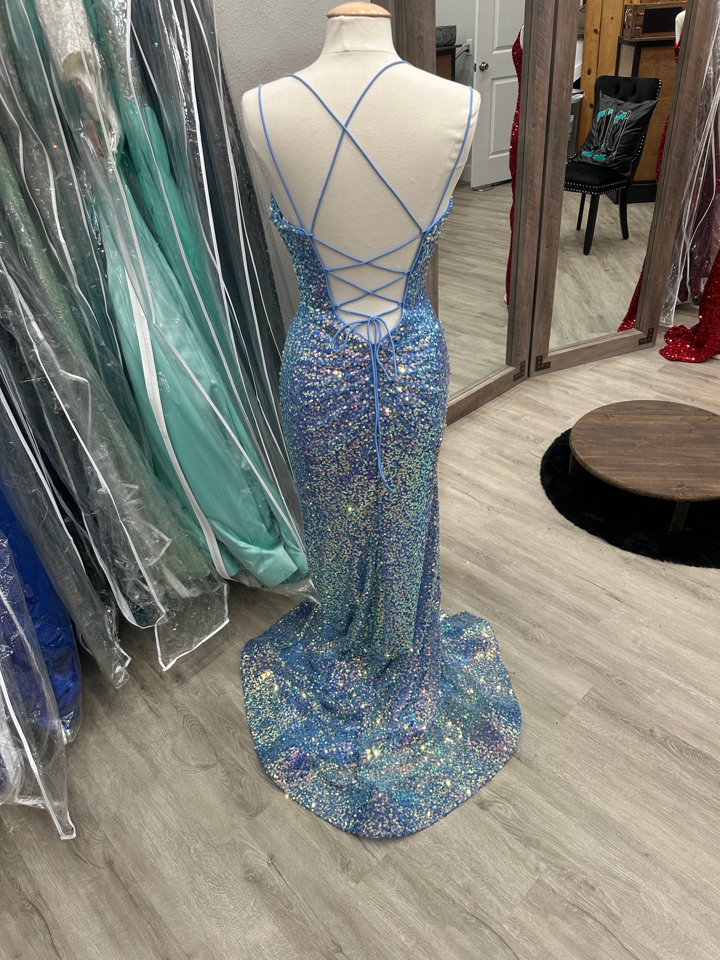 Iridescent Periwinkle Gown