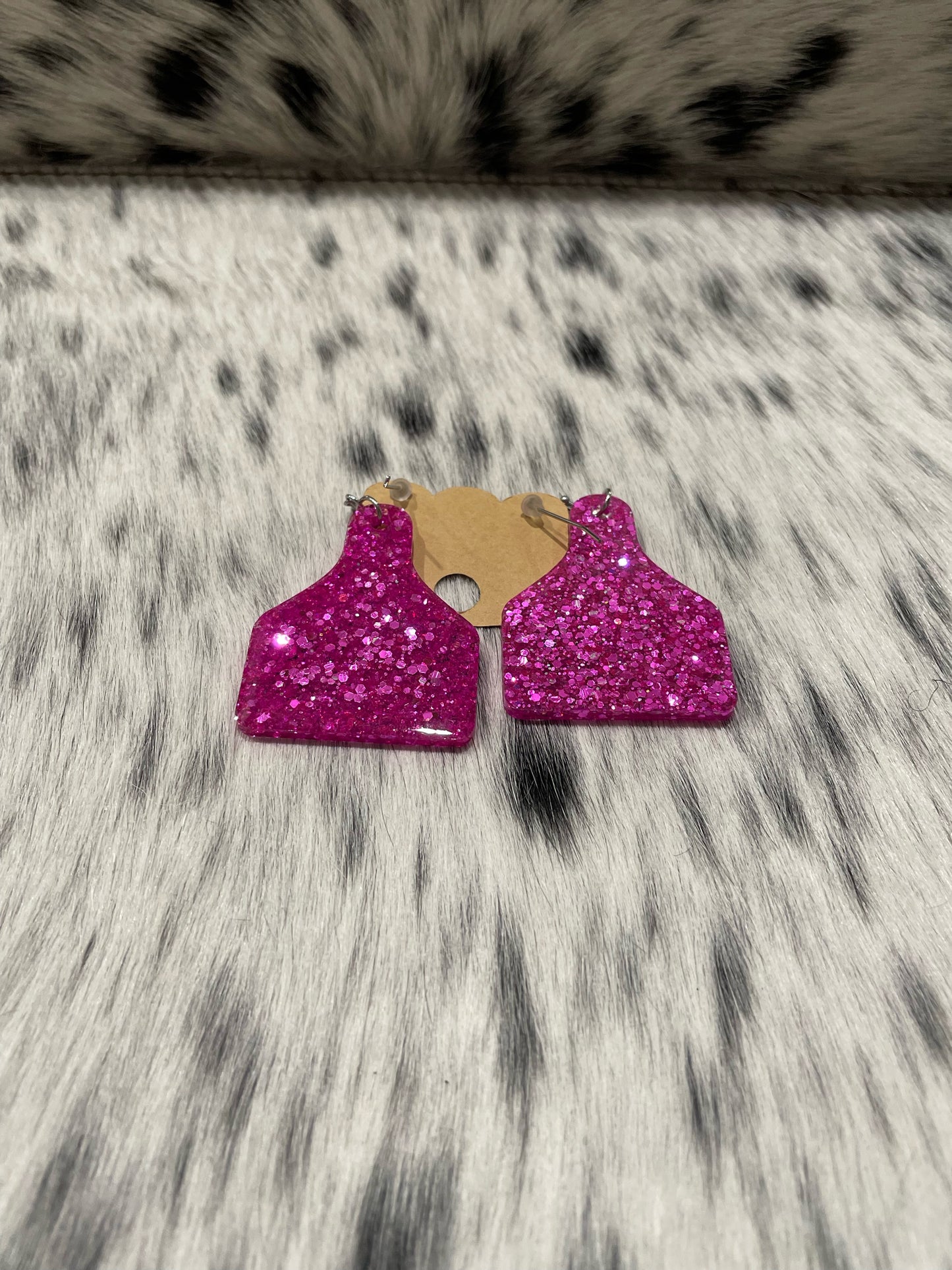 The Cow Tag Earrings