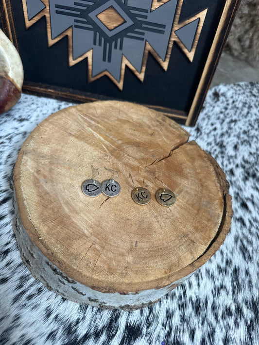 The Round KC Chiefs Earrings