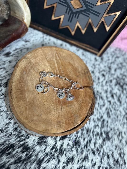KC Chiefs Charm Bracelet