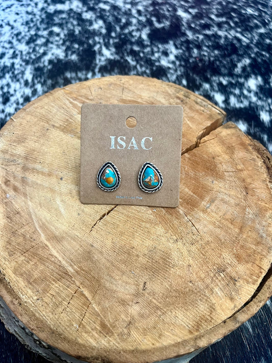 13mm Drop Gemstone Stud Earrings