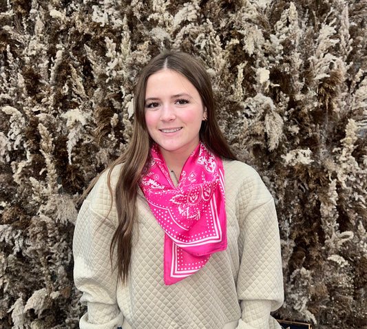 Small Buffalo Wild Rag in Hot Pink