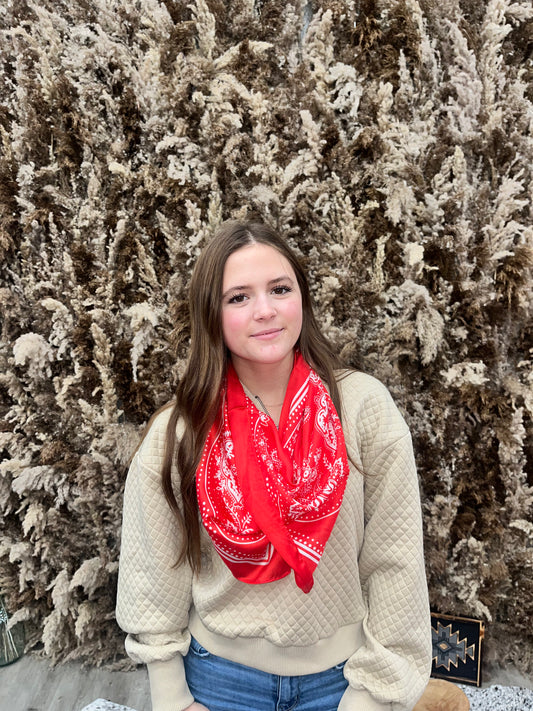 Small Buffalo Wild Rag in Red