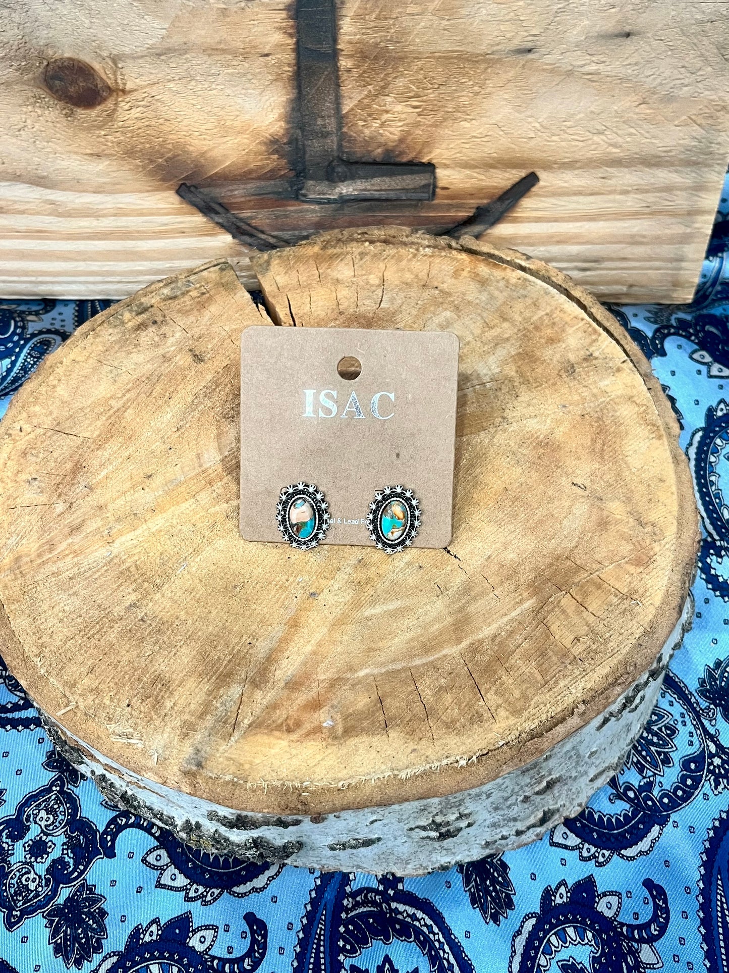 Oval Gemstone Stud Earrings