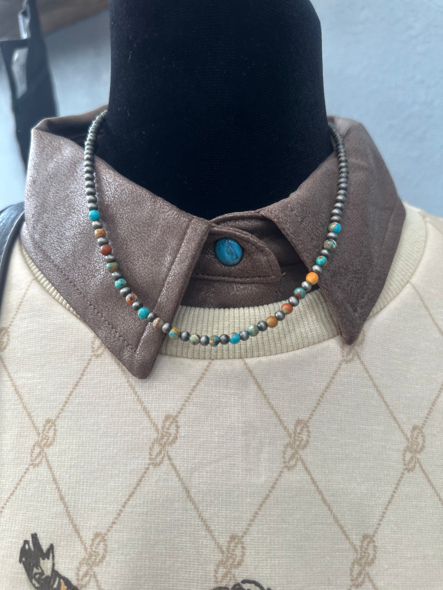 16" Faux Navajo Gemstone Necklace