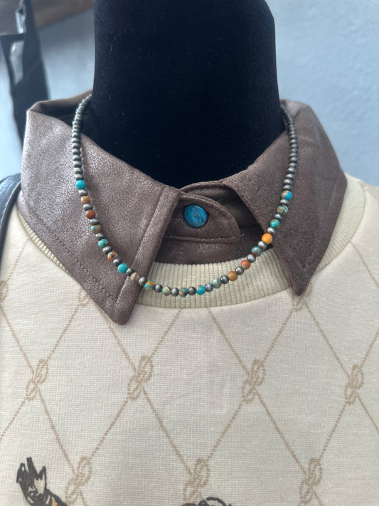 16" Faux Navajo Gemstone Necklace