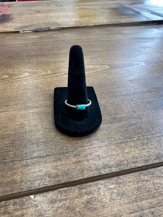 Turquoise Cable Stacker Ring