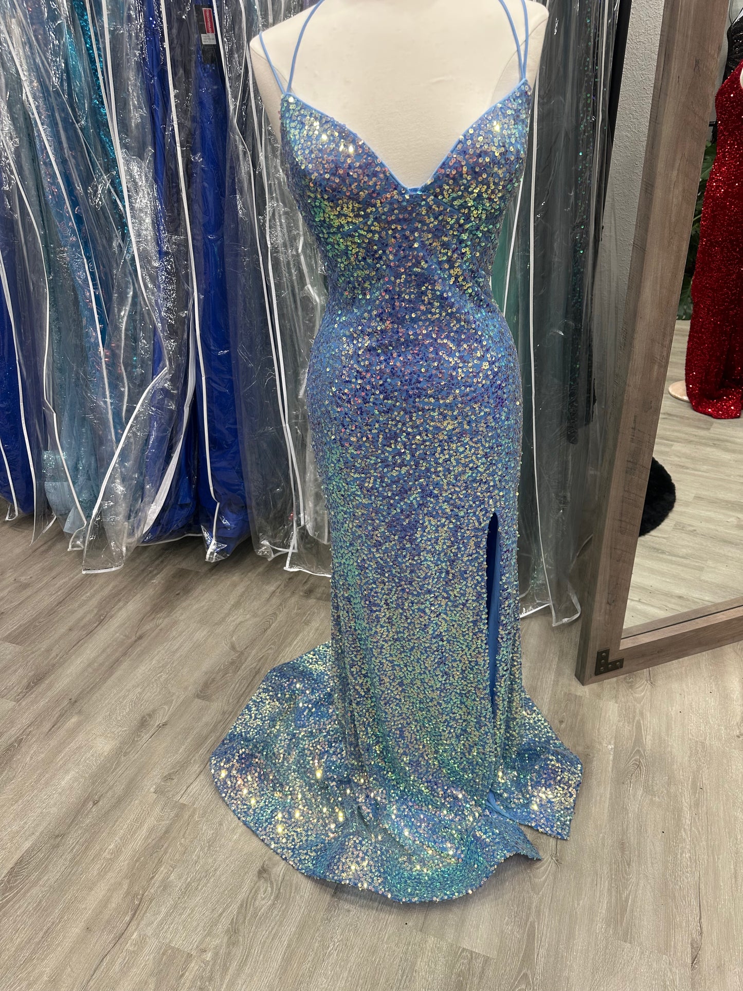 Iridescent Periwinkle Gown