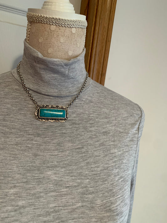 Turquoise Bar Necklace